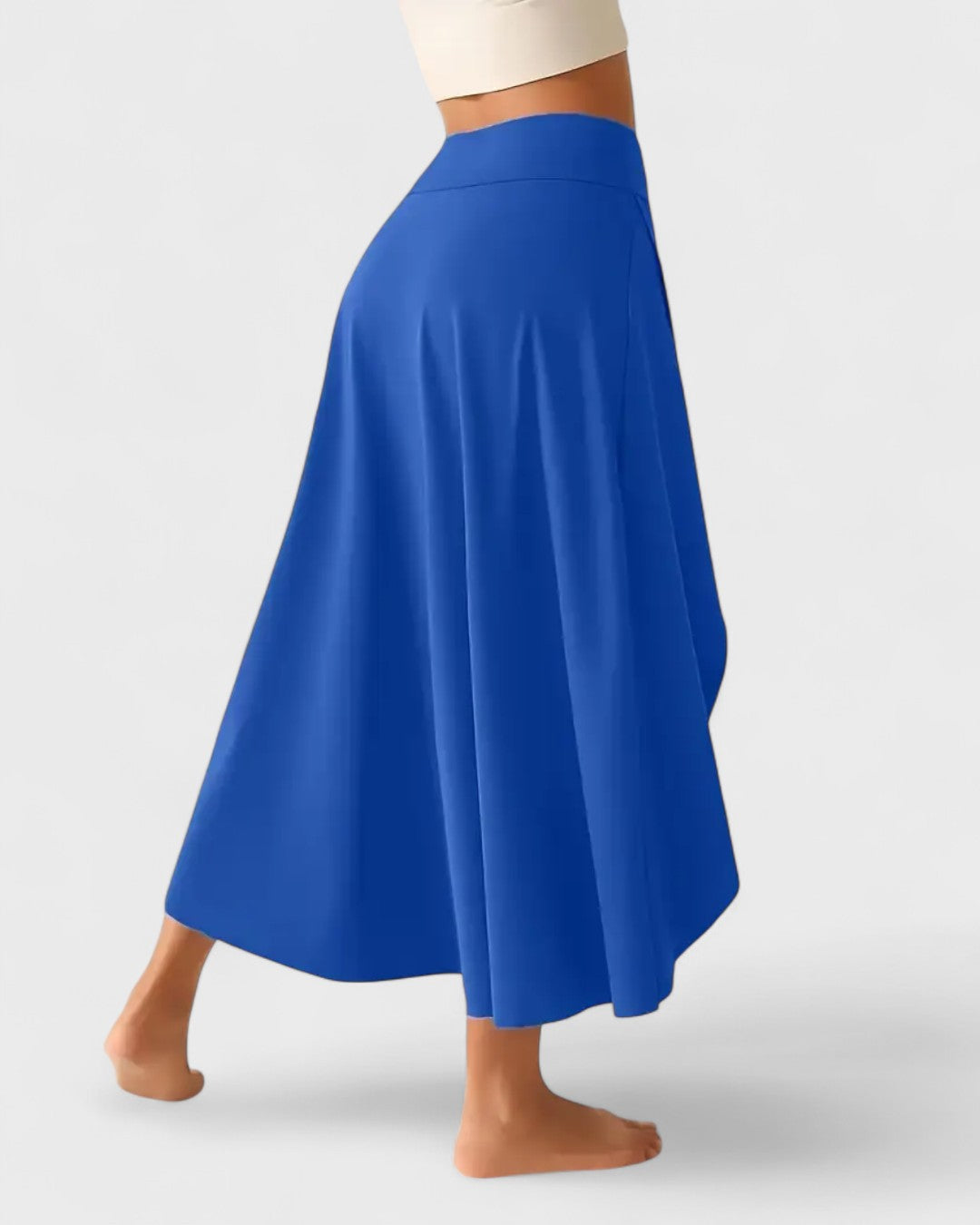 Jupe drapée à fente asymétrique