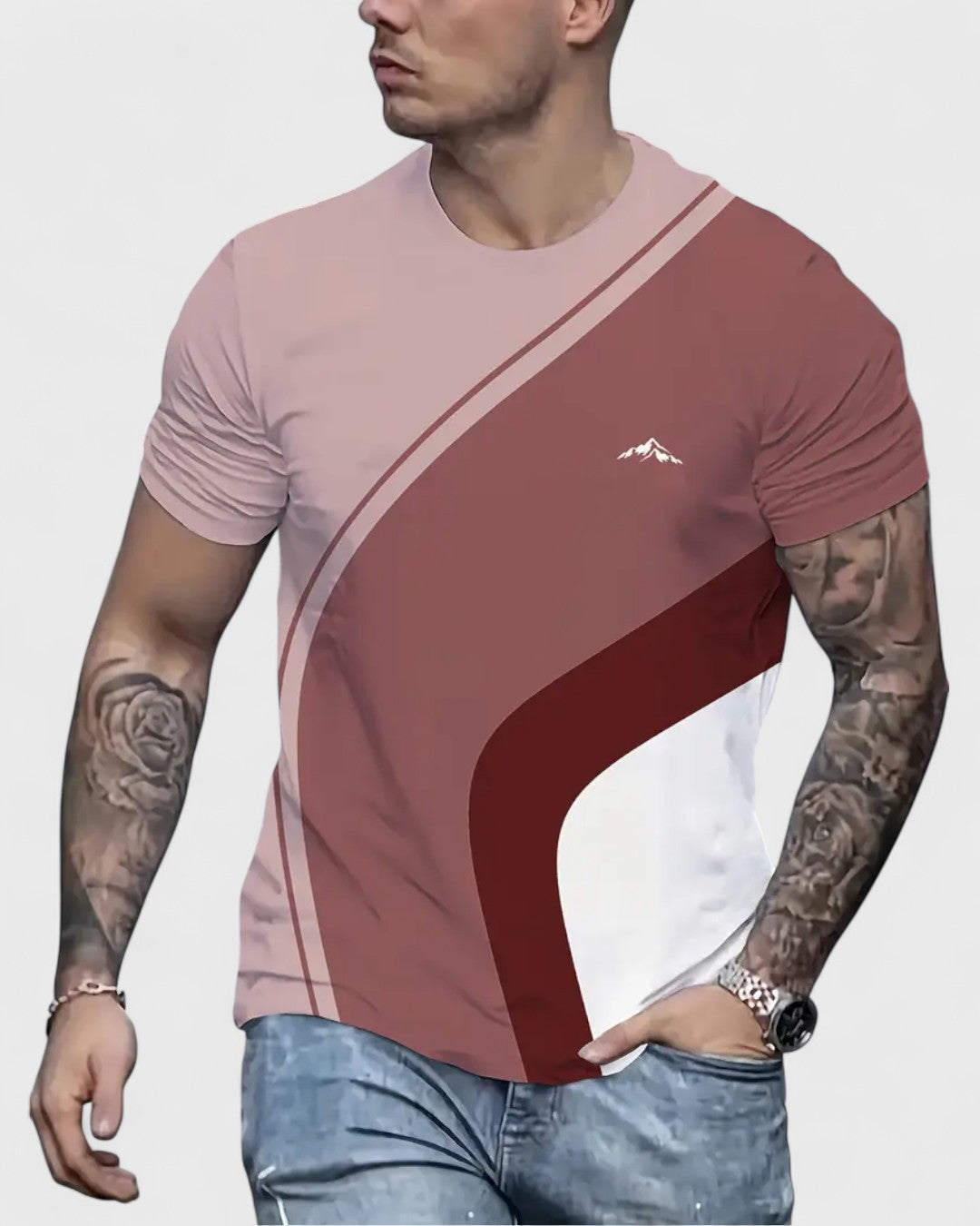 T-shirt contrasté sportif respirant