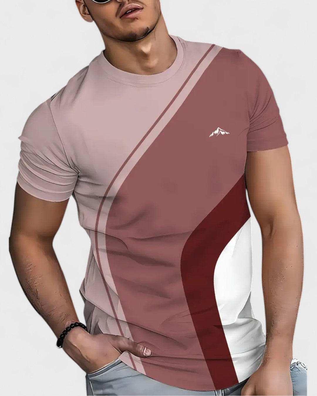 T-shirt contrasté sportif respirant