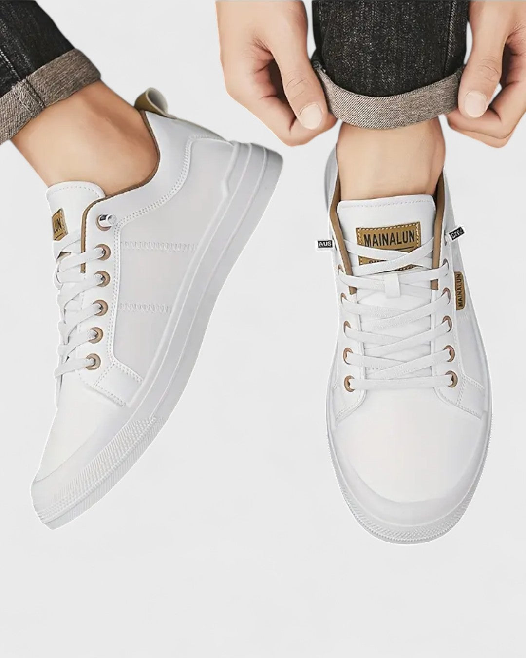 Baskets basses à détails contrastés