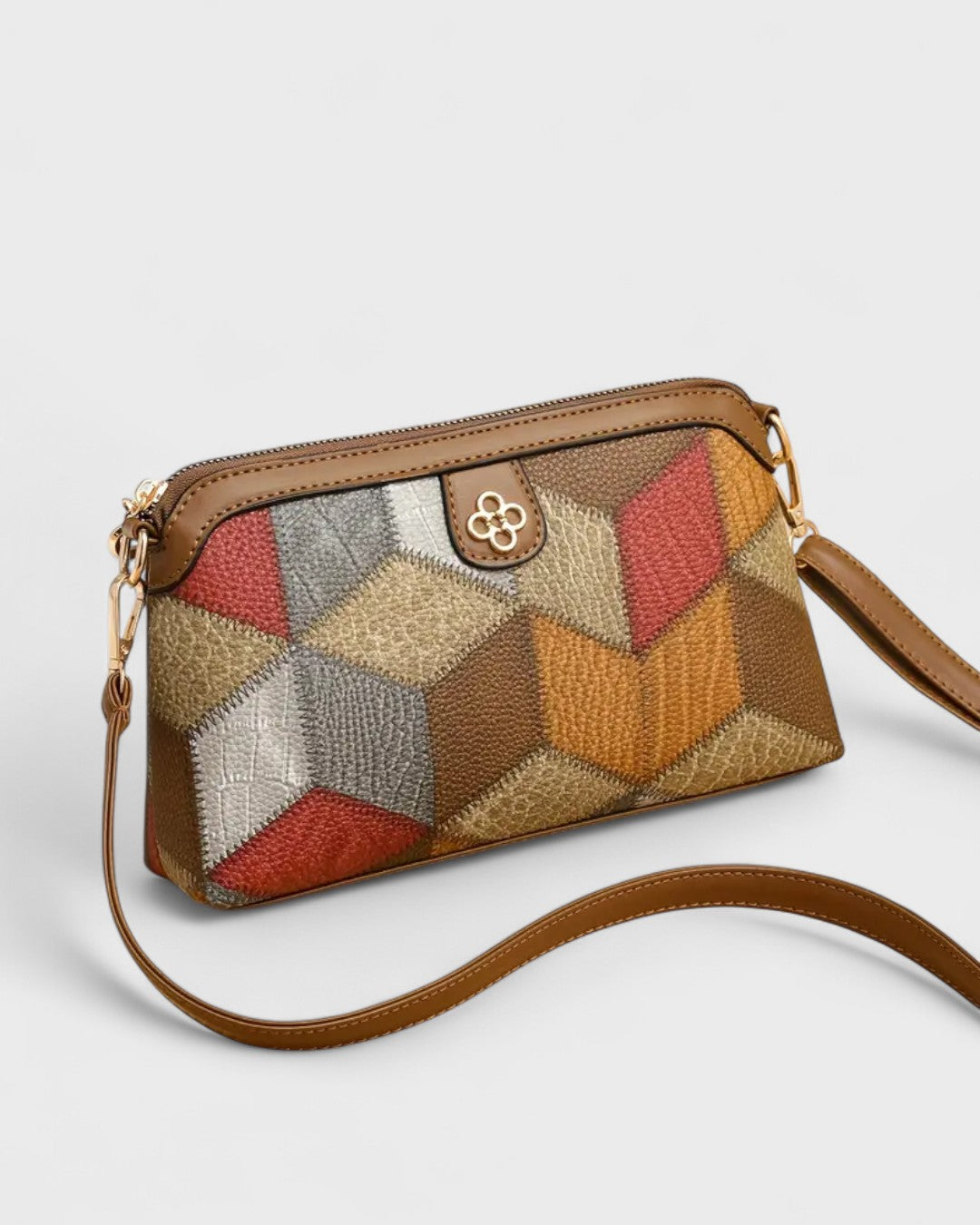 Sac bandoulière vintage à motifs géométriques et imprimés tissés