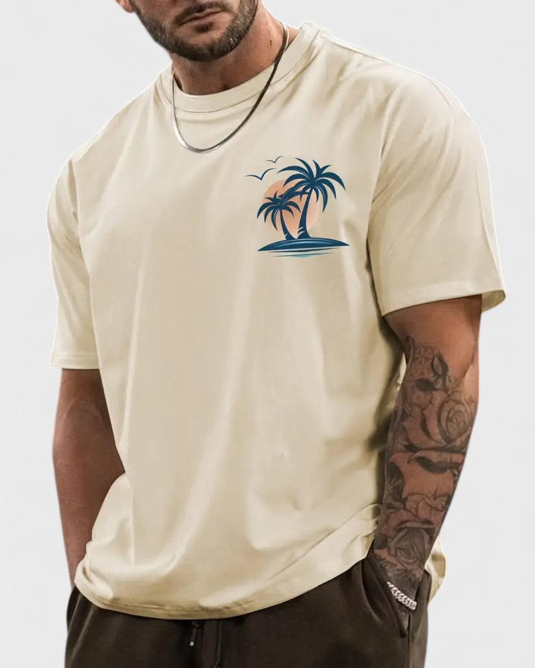 T-shirt imprimé cocotier