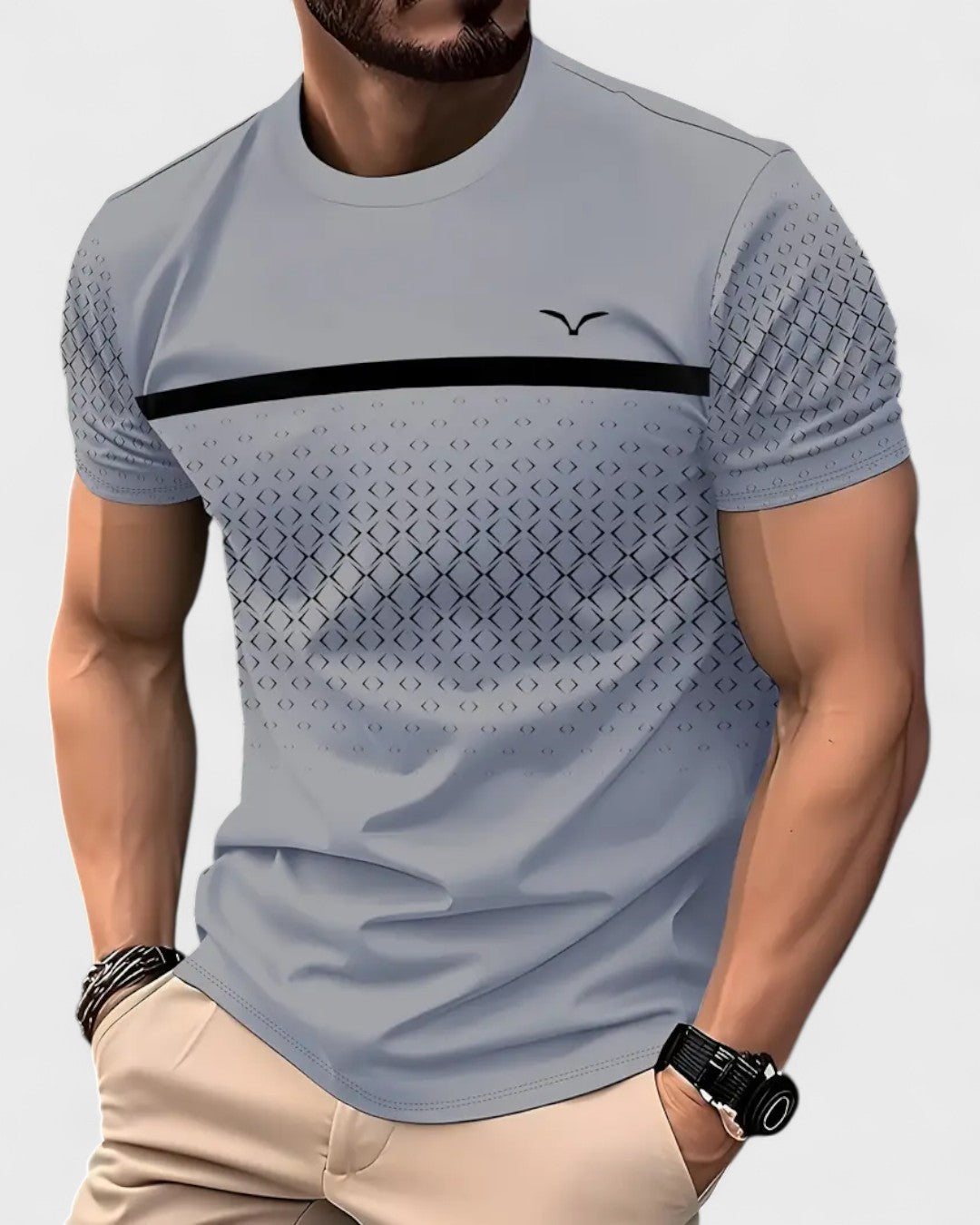 T-shirt col U tricoté homme