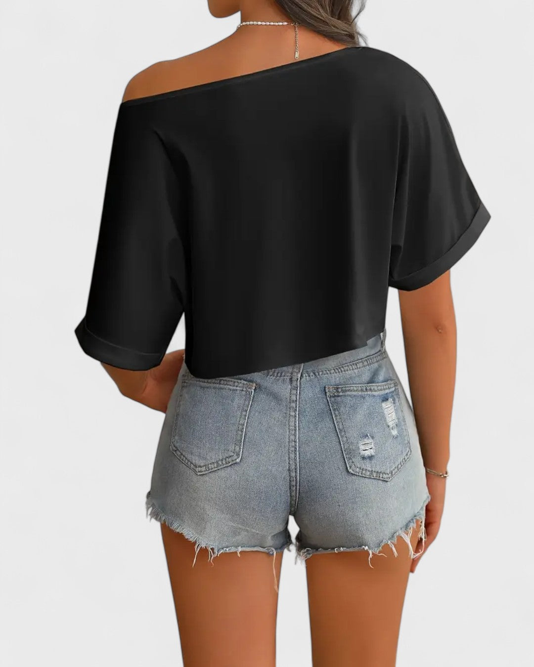 T-shirt court asymétrique