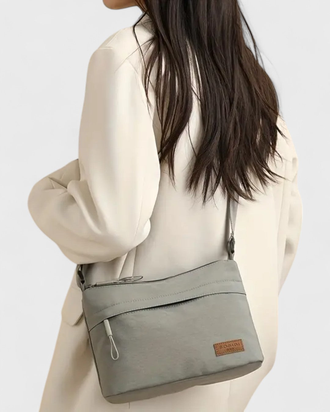 Sac bandoulière en toile multi-zips