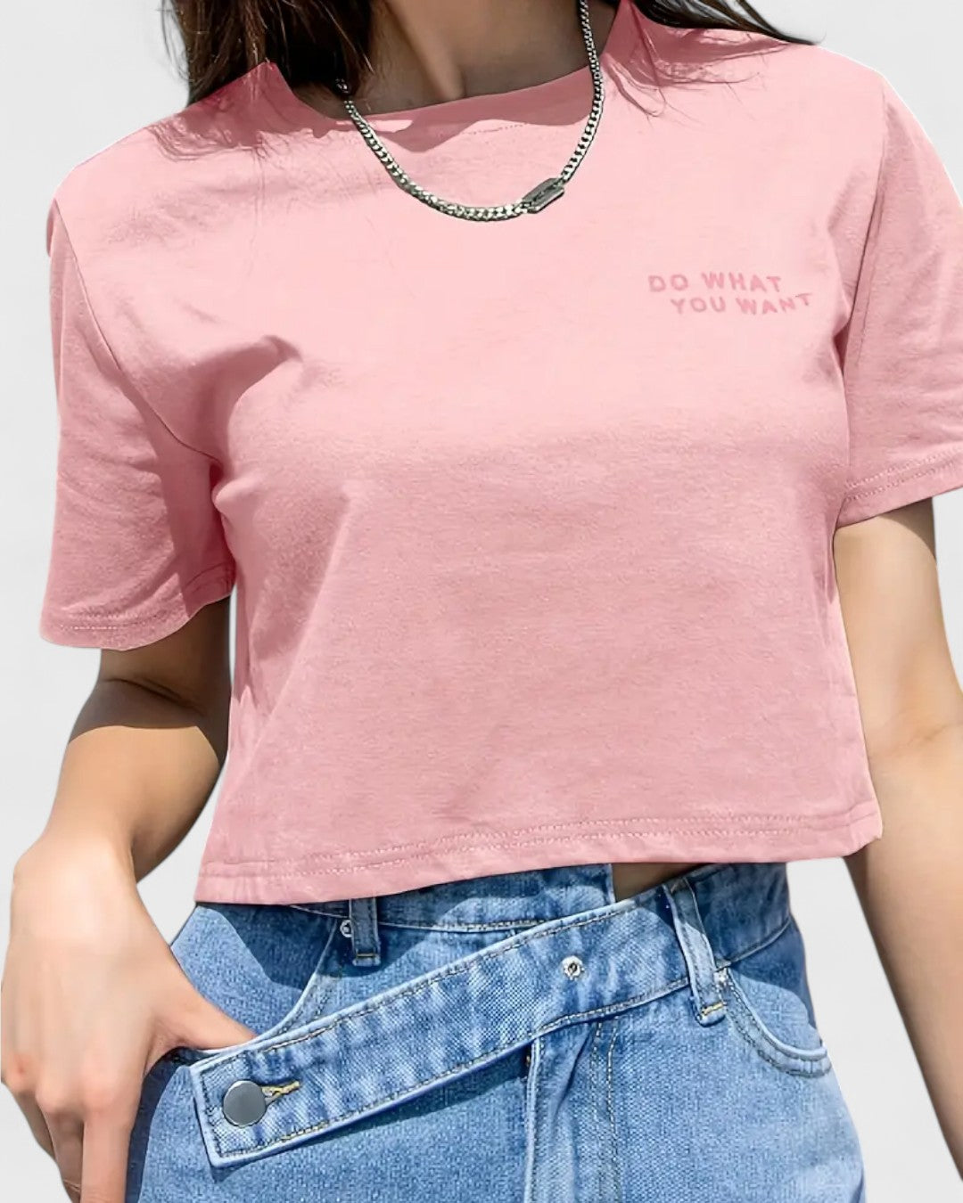 T-shirt court imprimé "Do What You Want"