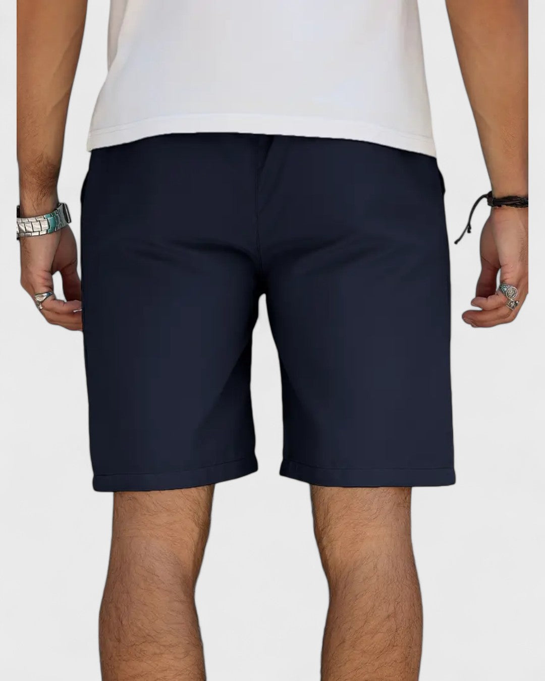 Short en jean droit classique pour homme