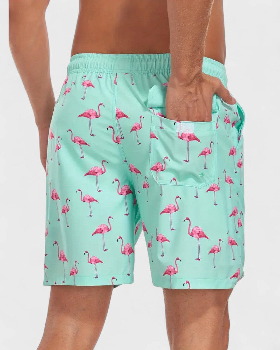 Short hawaïen avec flamants roses
