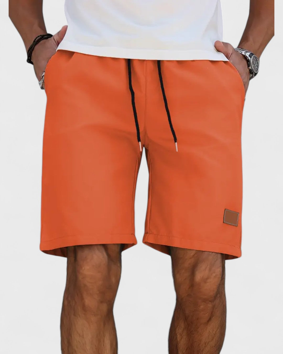 Short en jean droit classique pour homme