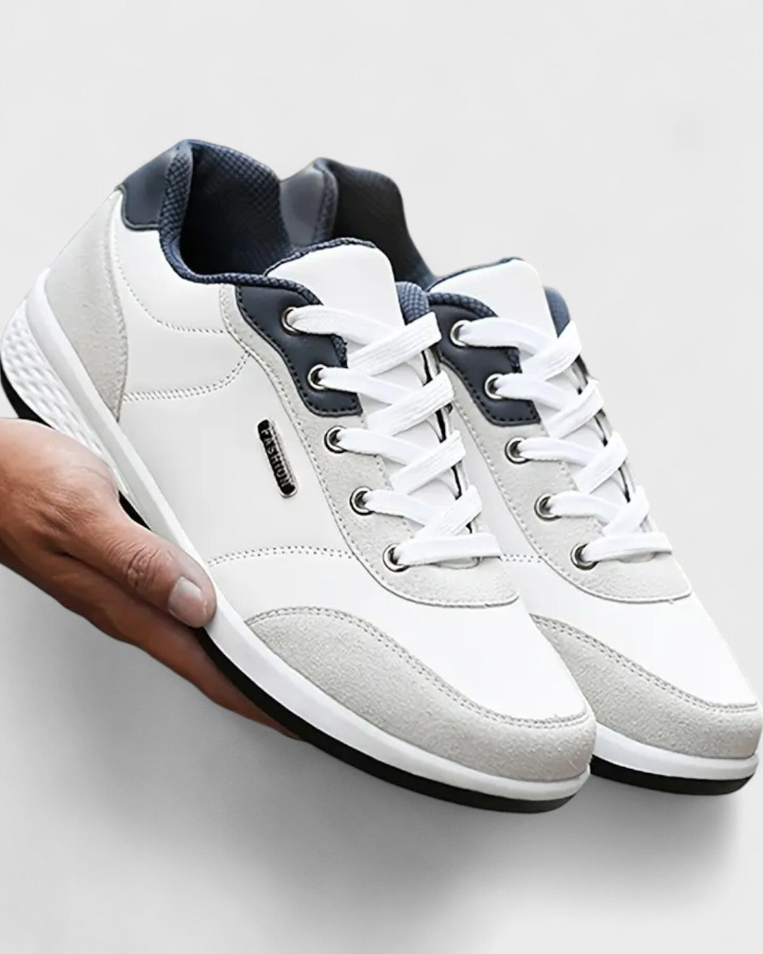 Baskets en cuir pour homme avec semelle légère