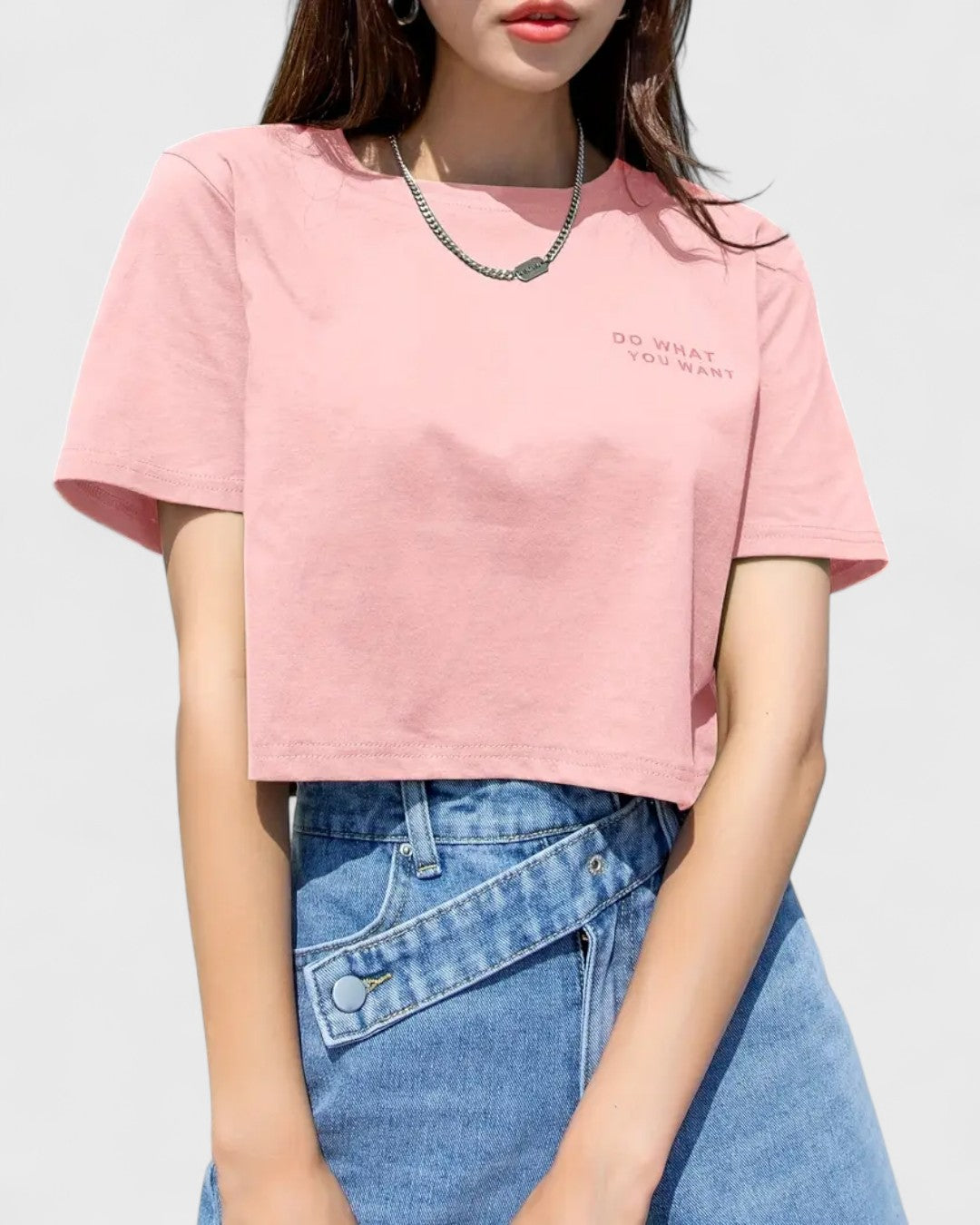 T-shirt court imprimé "Do What You Want"