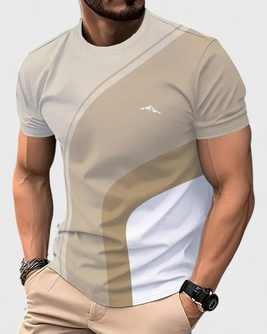 T-shirt contrasté sportif respirant