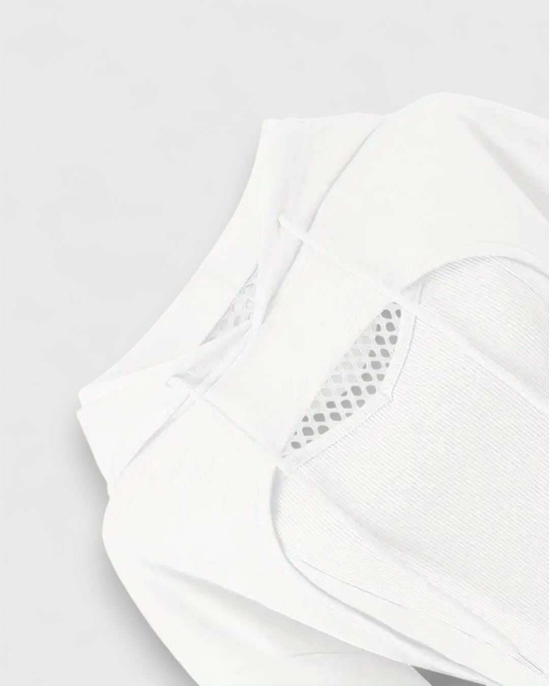 Sweat cropped en maille contrastée