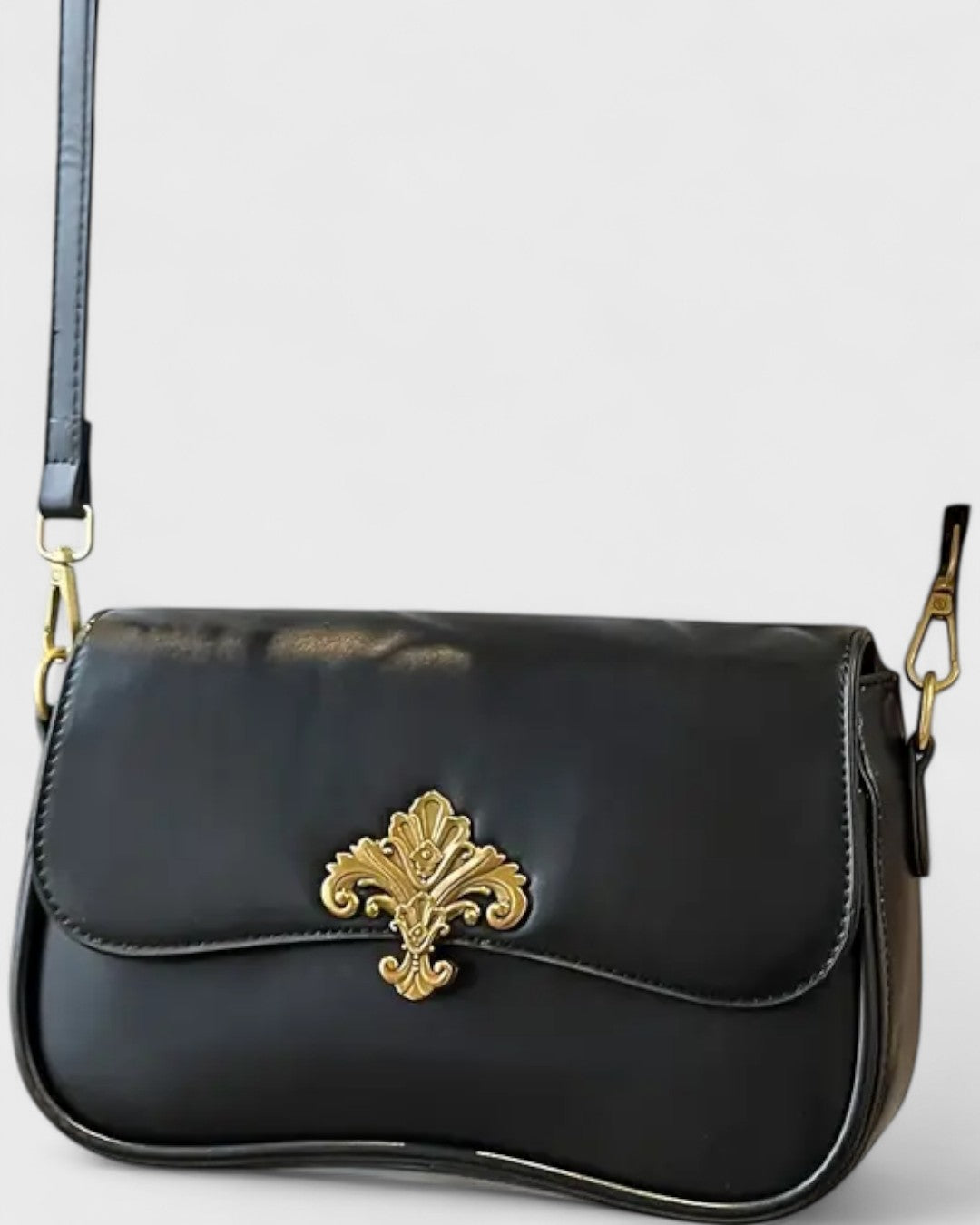 Sac bandoulière orné avec boucle florale vintage