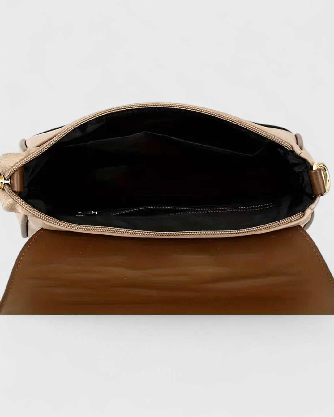 Sac bandoulière bicolore à boucle ronde