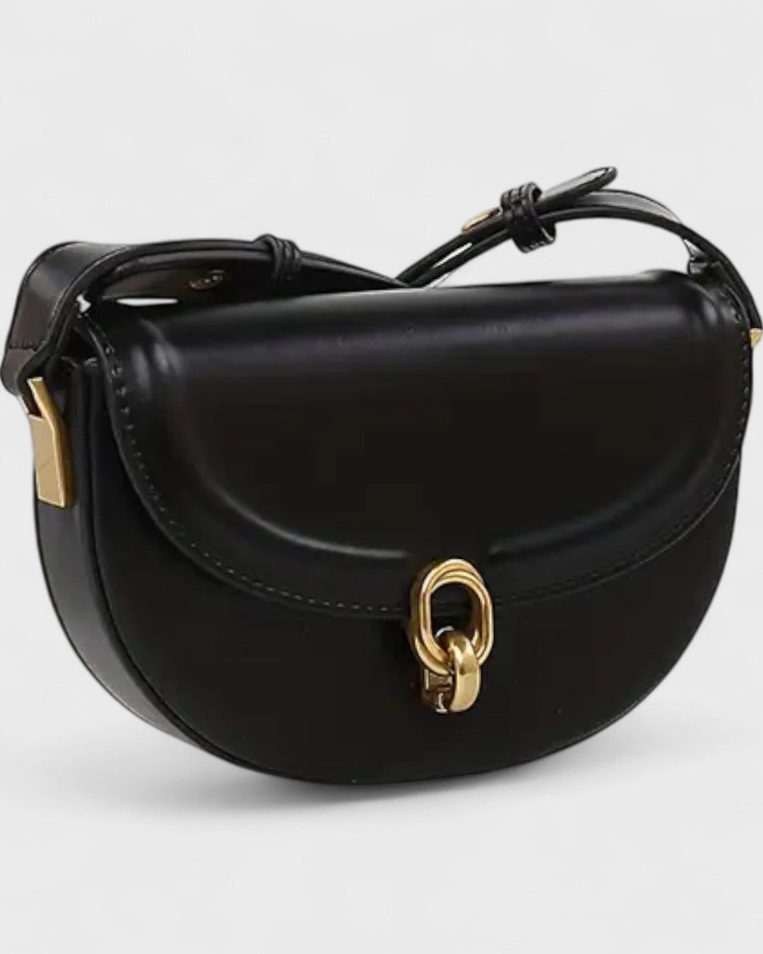 Sac demi-lune à rabat métallique