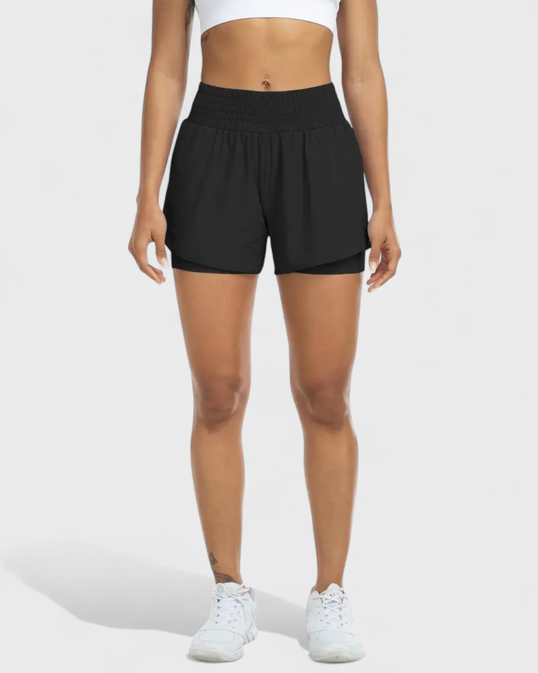 Short taille haute avec poches