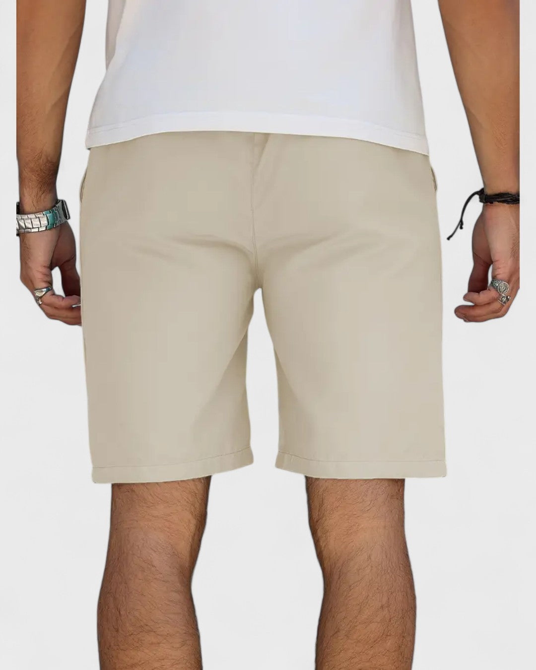 Short en jean droit classique pour homme