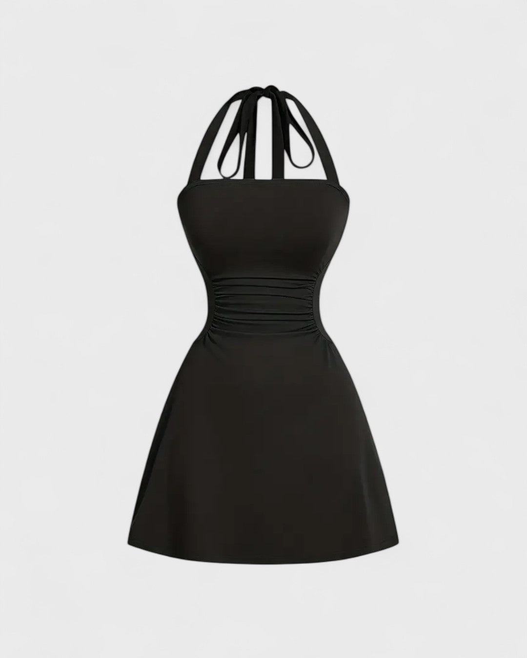 Robe nouée à la taille effet corset