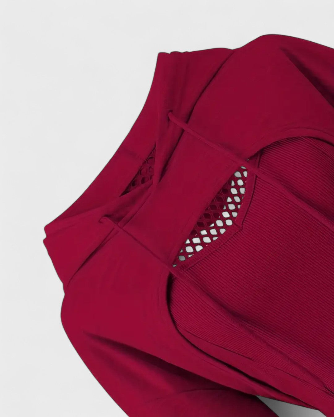 Sweat cropped en maille contrastée