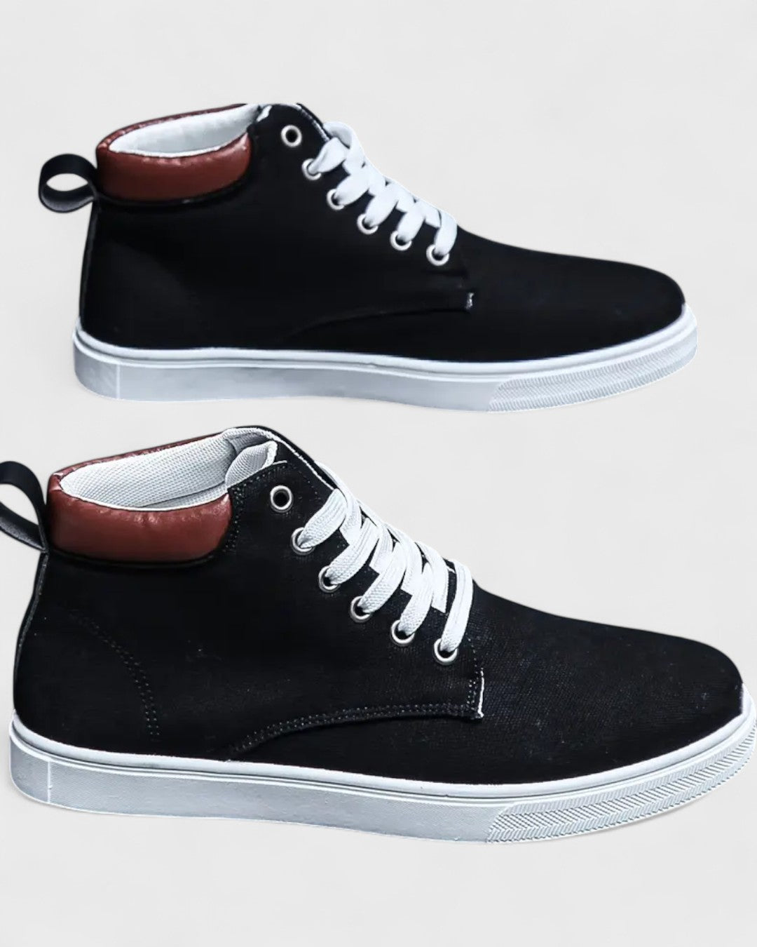 Baskets montantes en toile pour homme