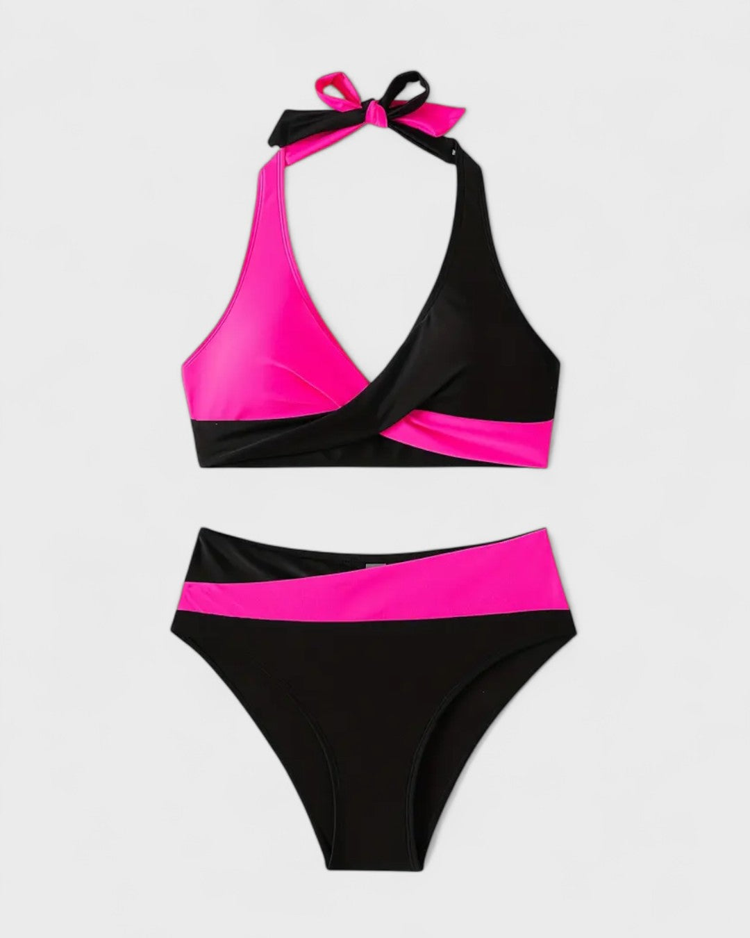 Maillot de bain deux pièces en blocs de couleurs