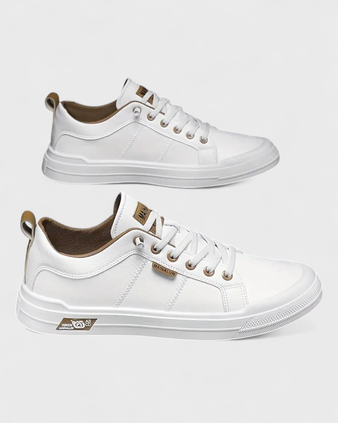 Baskets basses à détails contrastés