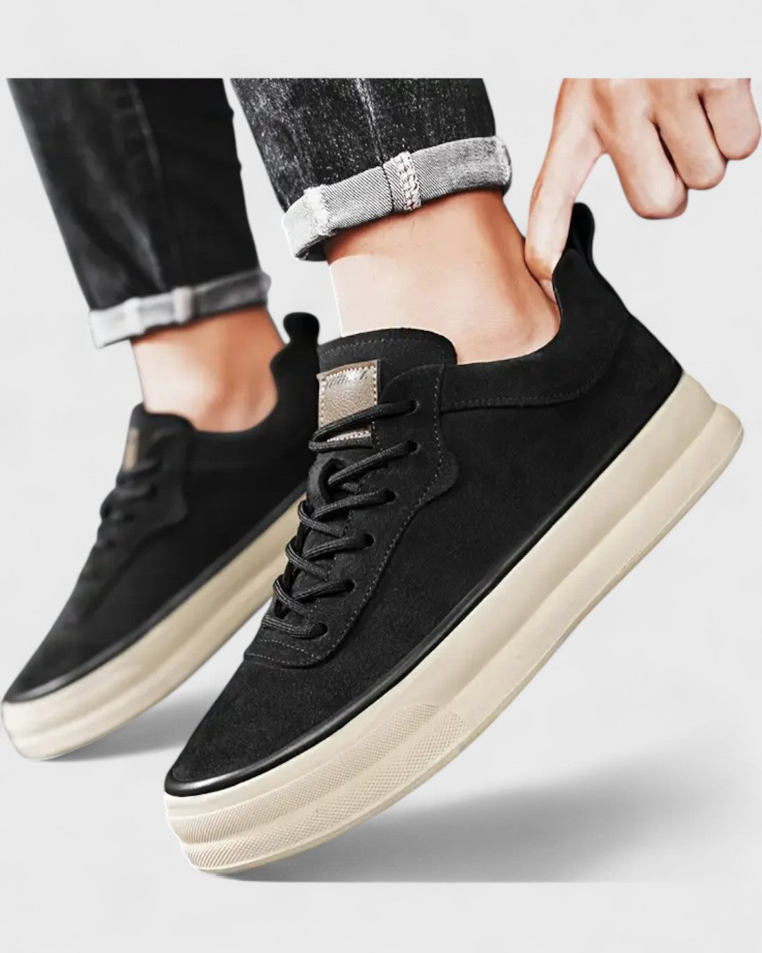 Baskets basses en suédine pour homme