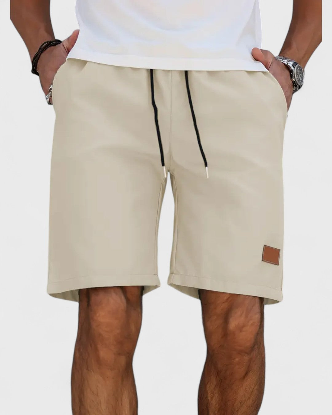 Short en jean droit classique pour homme