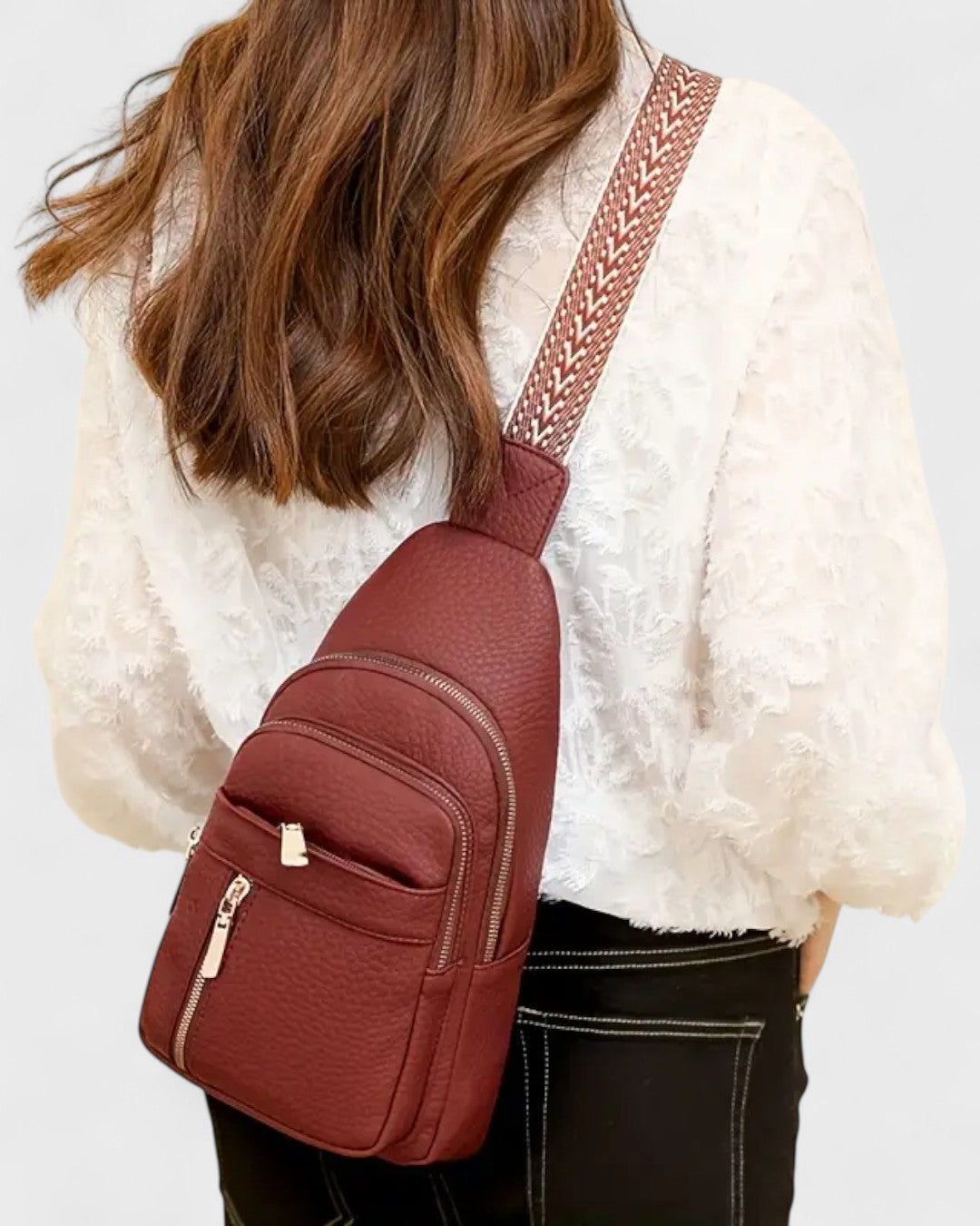 Sac bandoulière bohème compact multipoches