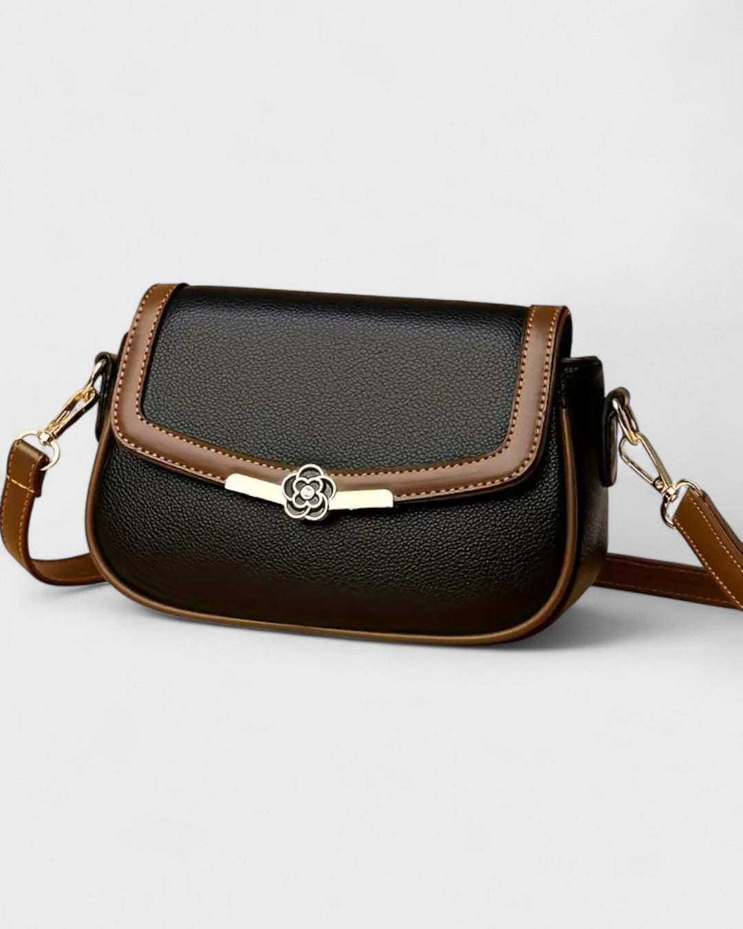Sac bandoulière fleur décorative