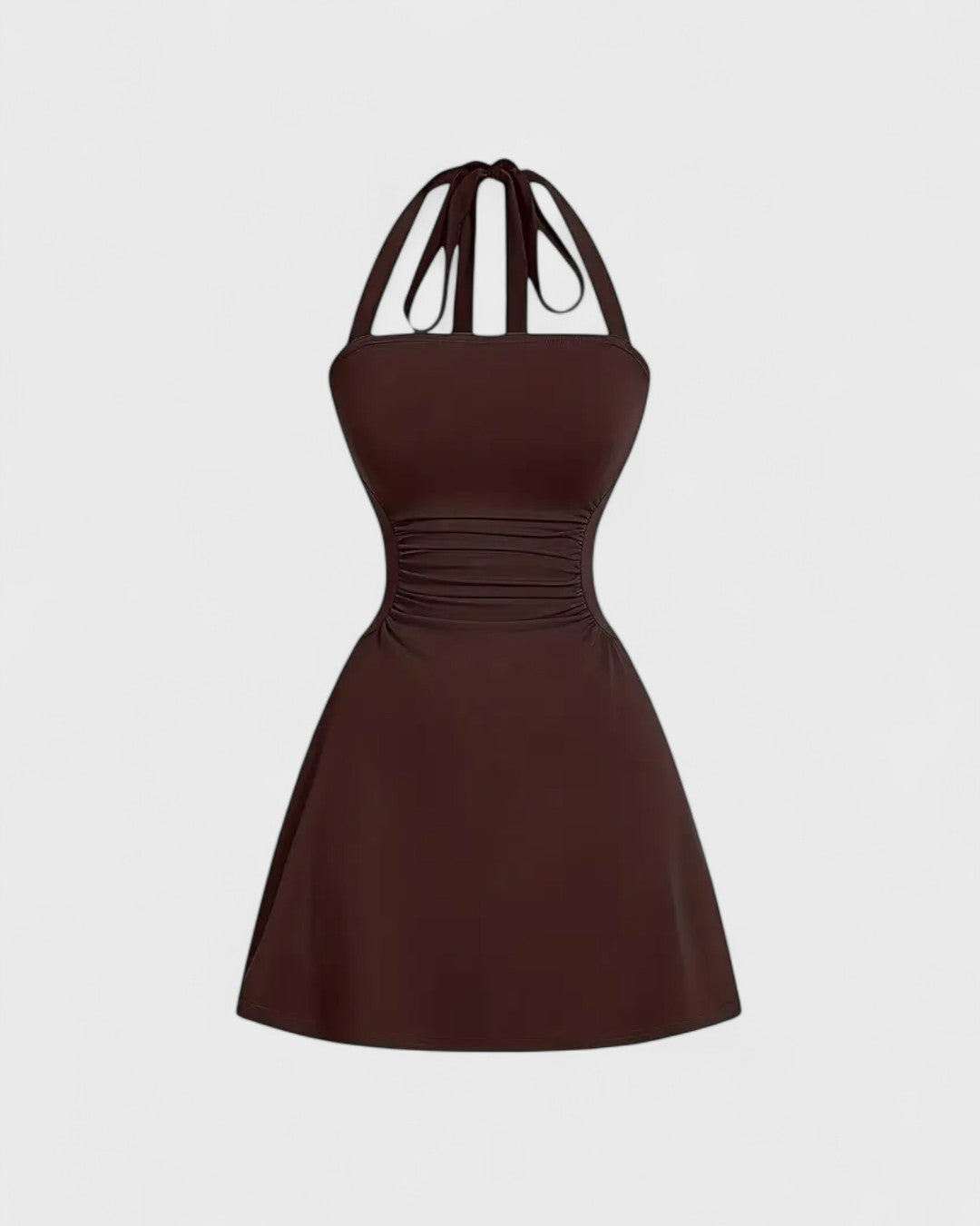 Robe nouée à la taille effet corset