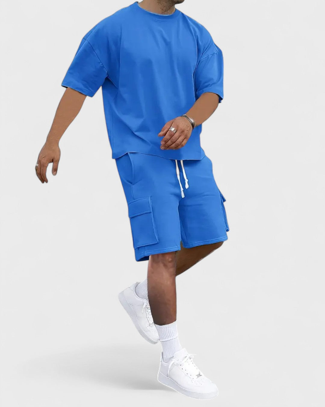 Ensemble t-shirt et short cargo homme