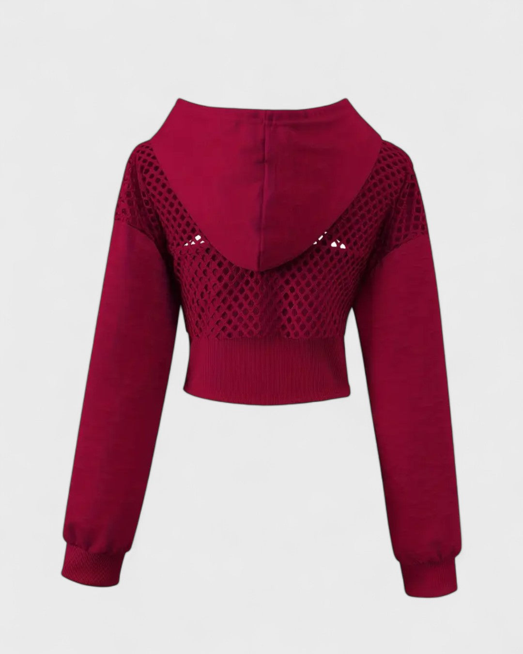 Sweat cropped en maille contrastée