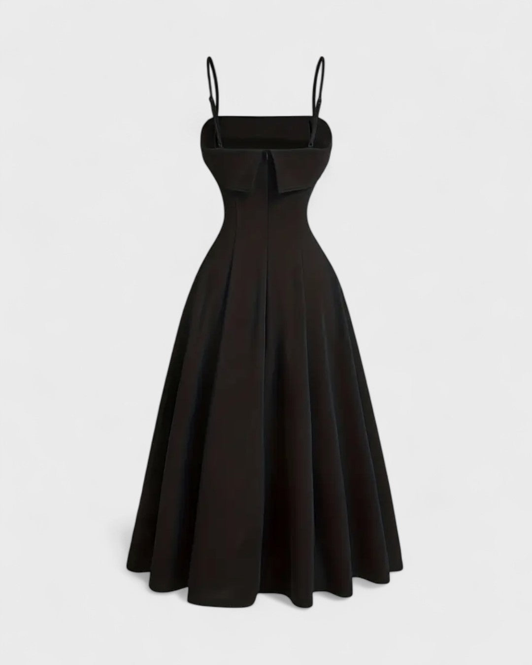 Robe midi à perles fines et bretelles croisées