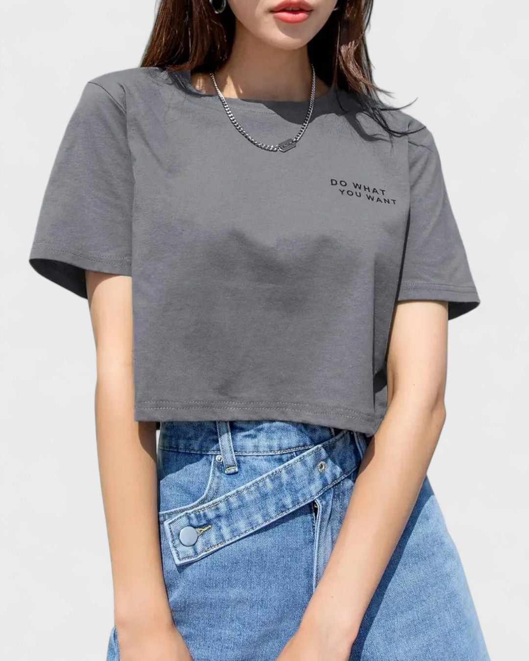 T-shirt court imprimé "Do What You Want"