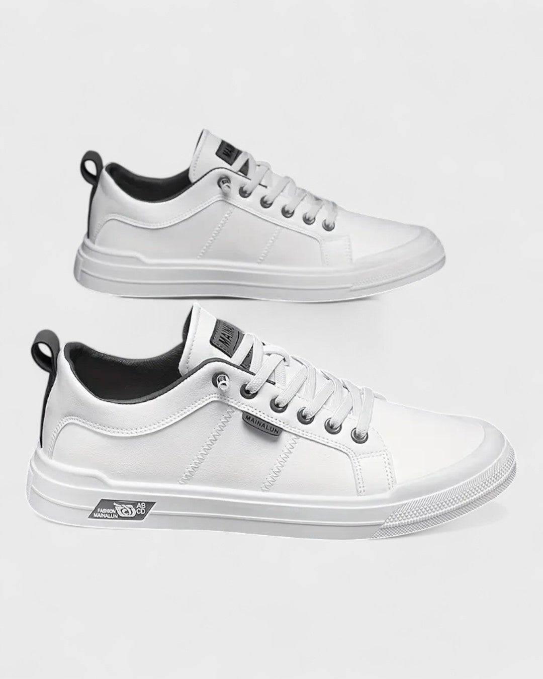 Baskets basses à détails contrastés