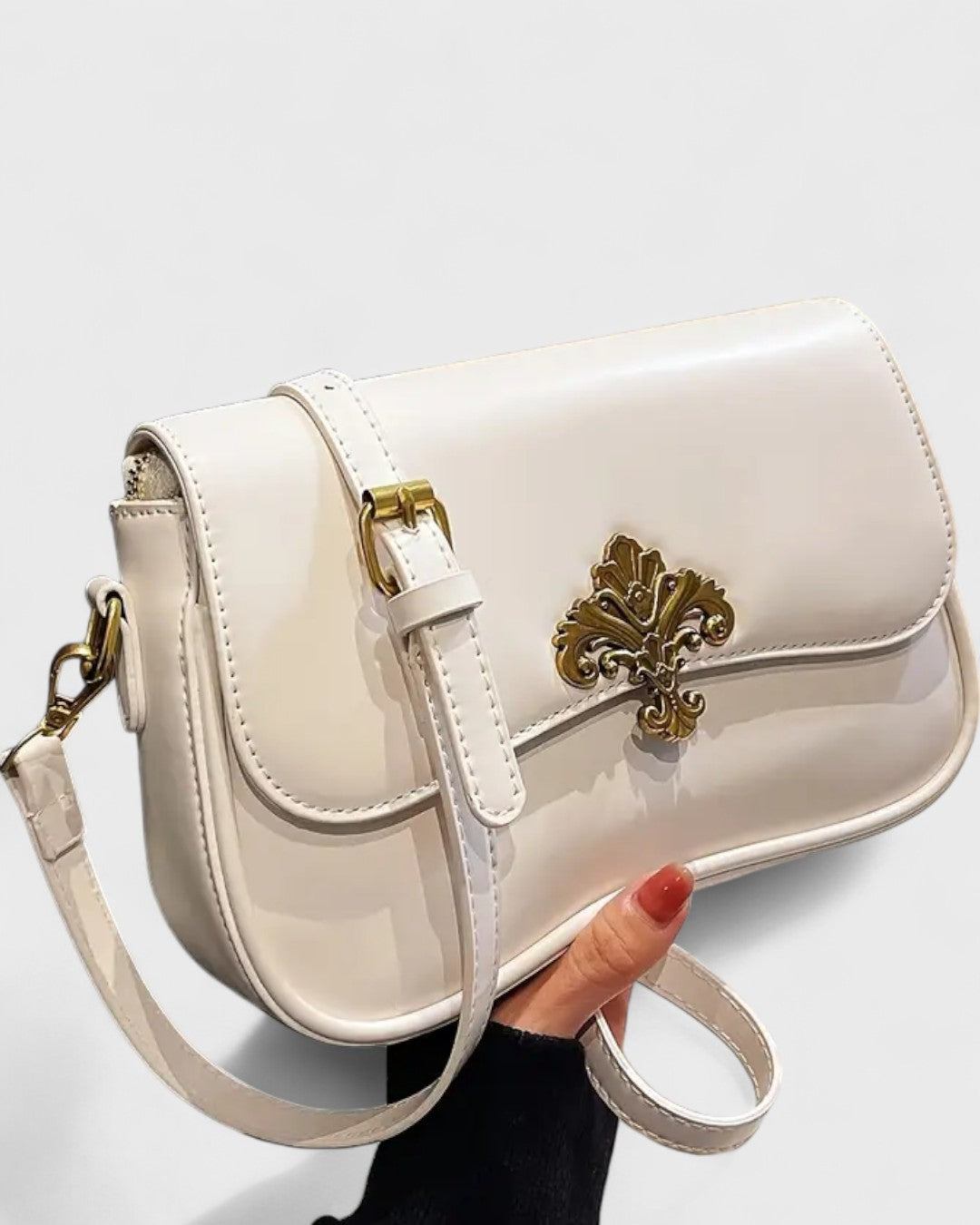 Sac bandoulière orné avec boucle florale vintage