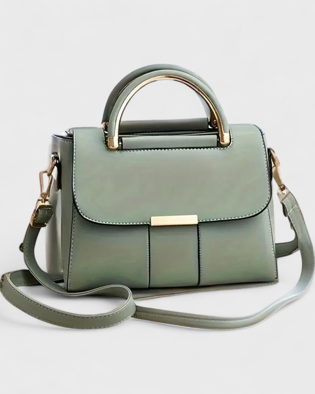 Sac à main raffiné avec poignée dorée