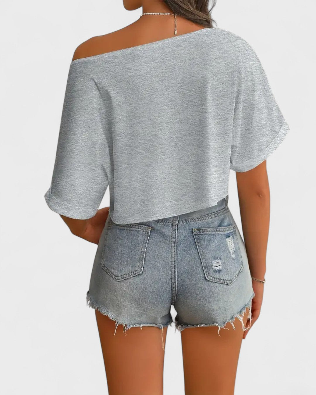 T-shirt court asymétrique