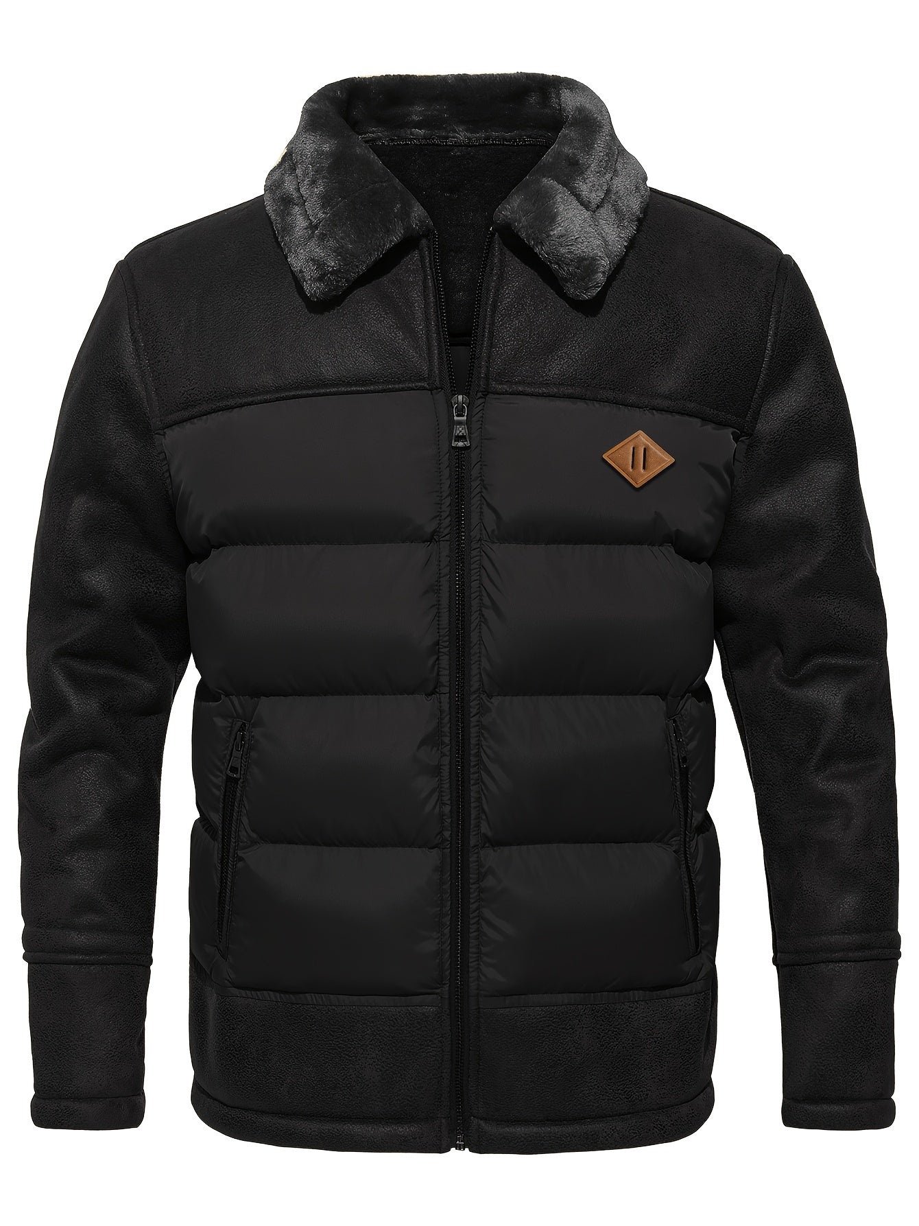 Veste d'Hiver Chaude en Polaire avec Poches pour Hommes