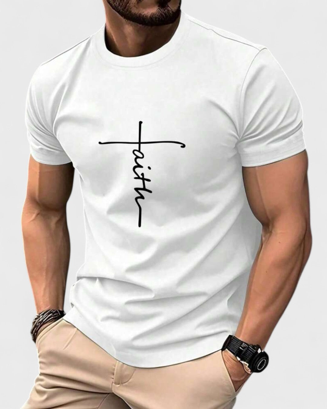 T-shirt homme Faith avec imprimé