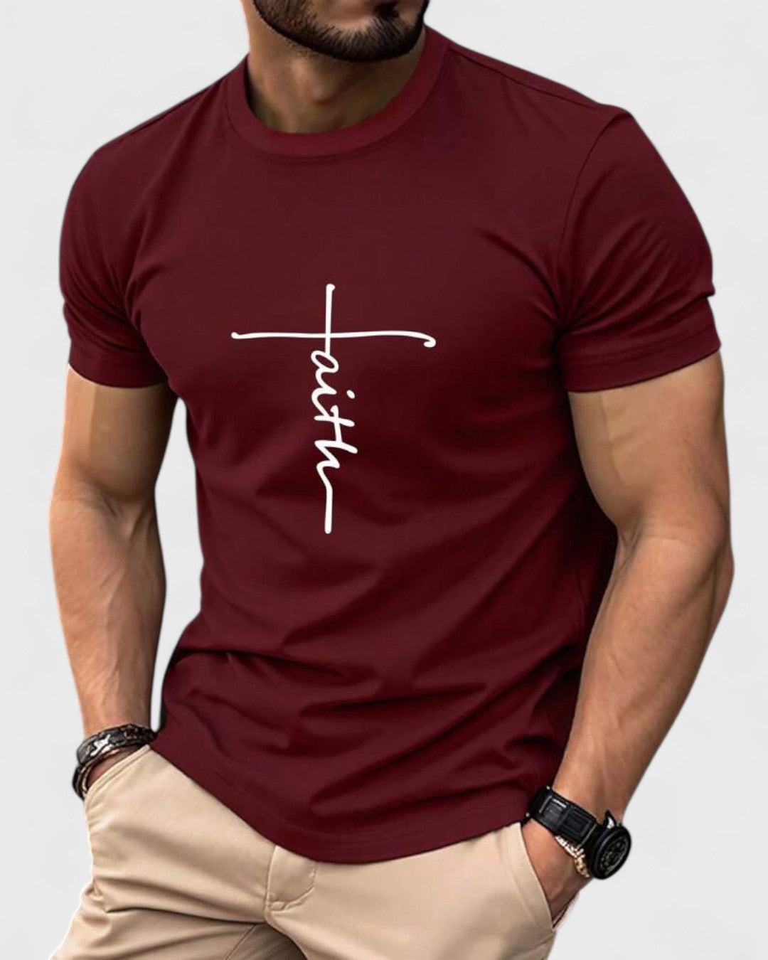 T-shirt homme Faith avec imprimé