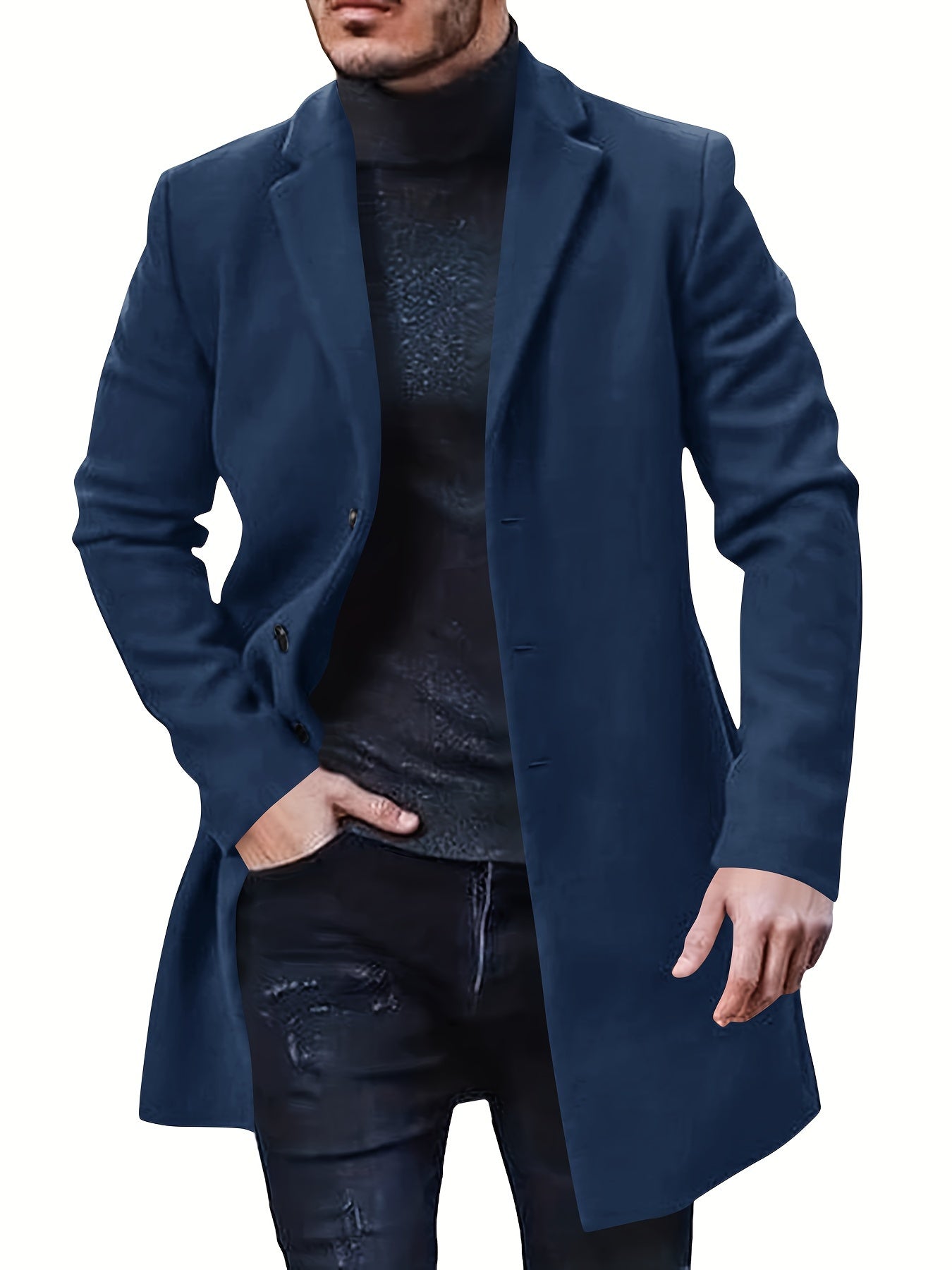 Manteau Trench Rétro à Boutonnage Simple
