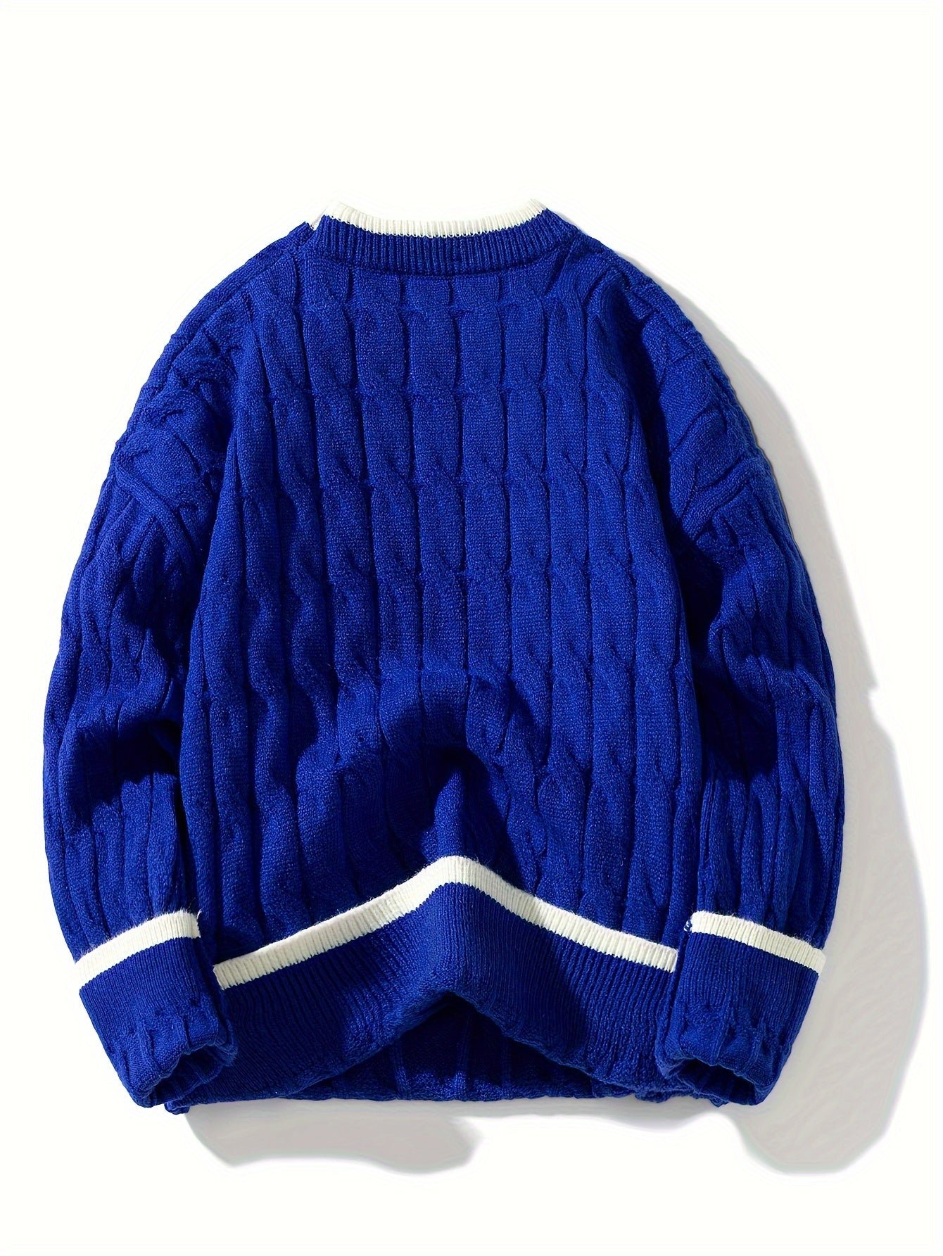 Pull décontracté à col ras du cou pour hommes