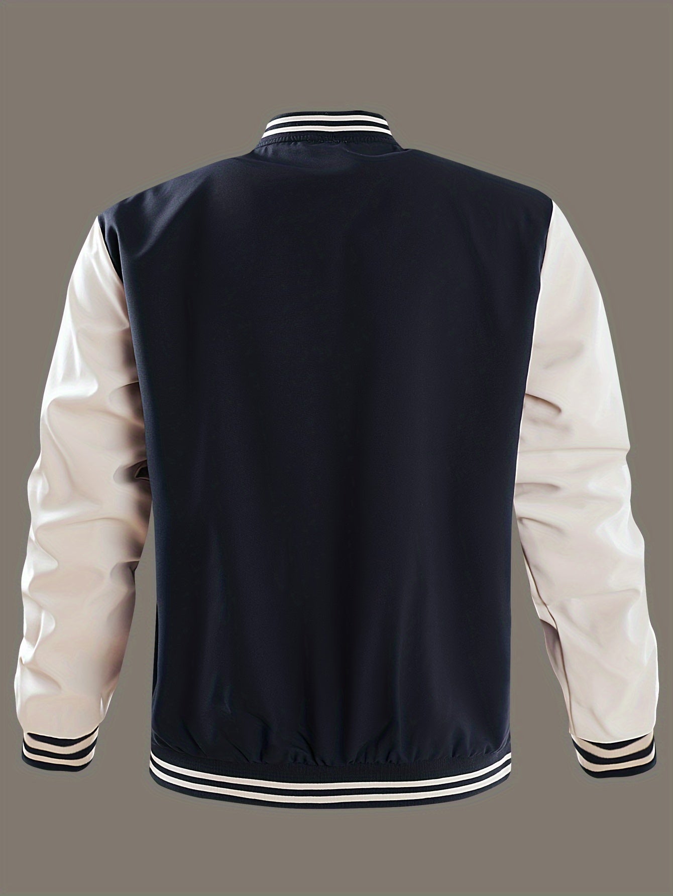 Veste de Baseball Zippée Color Block pour Hommes