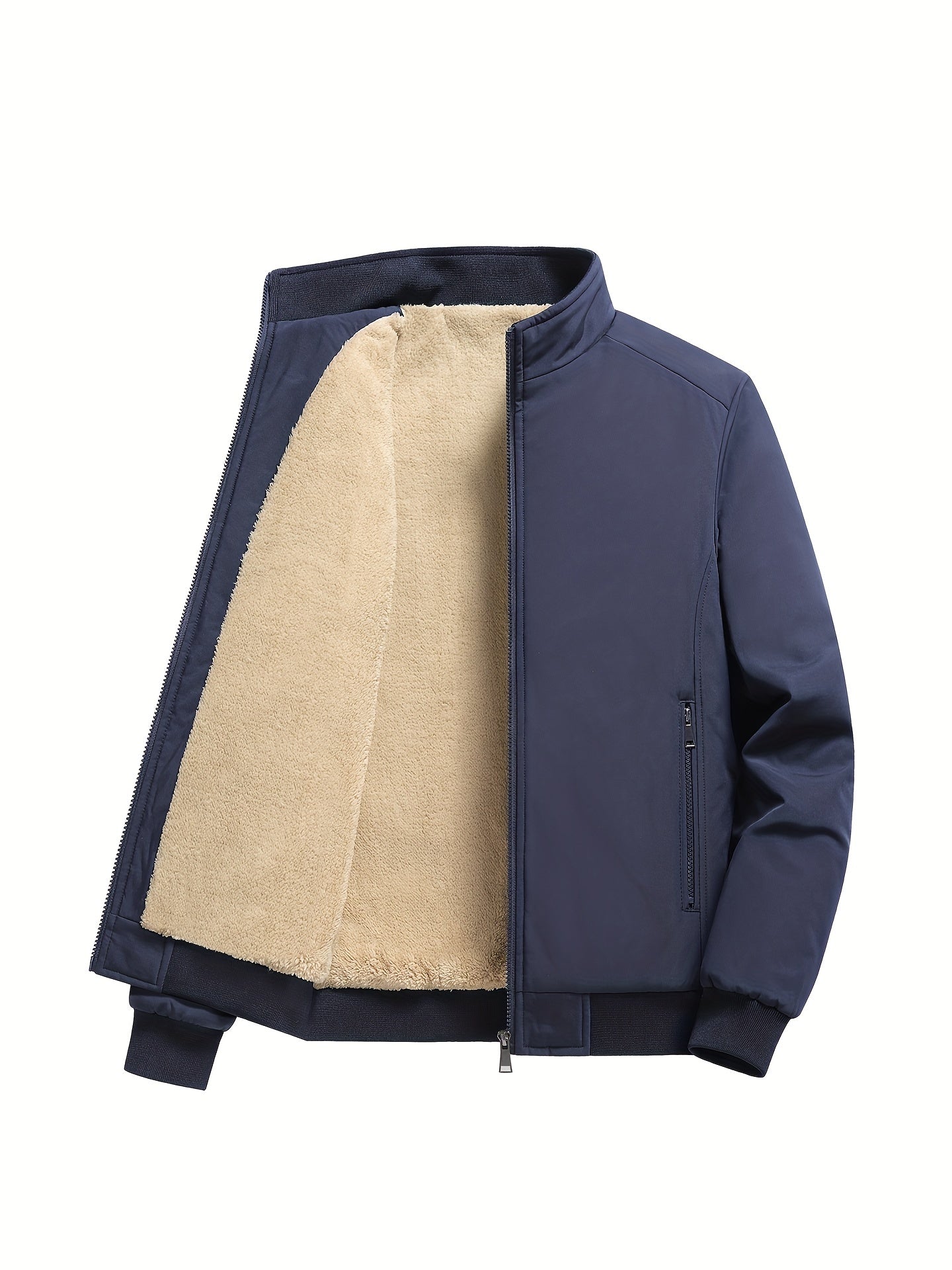 Blouson Polaire Chaud à Col Montant