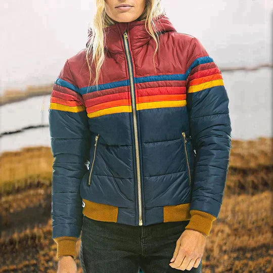 Parka Rétro avec Capuche Confortable pour Femmes