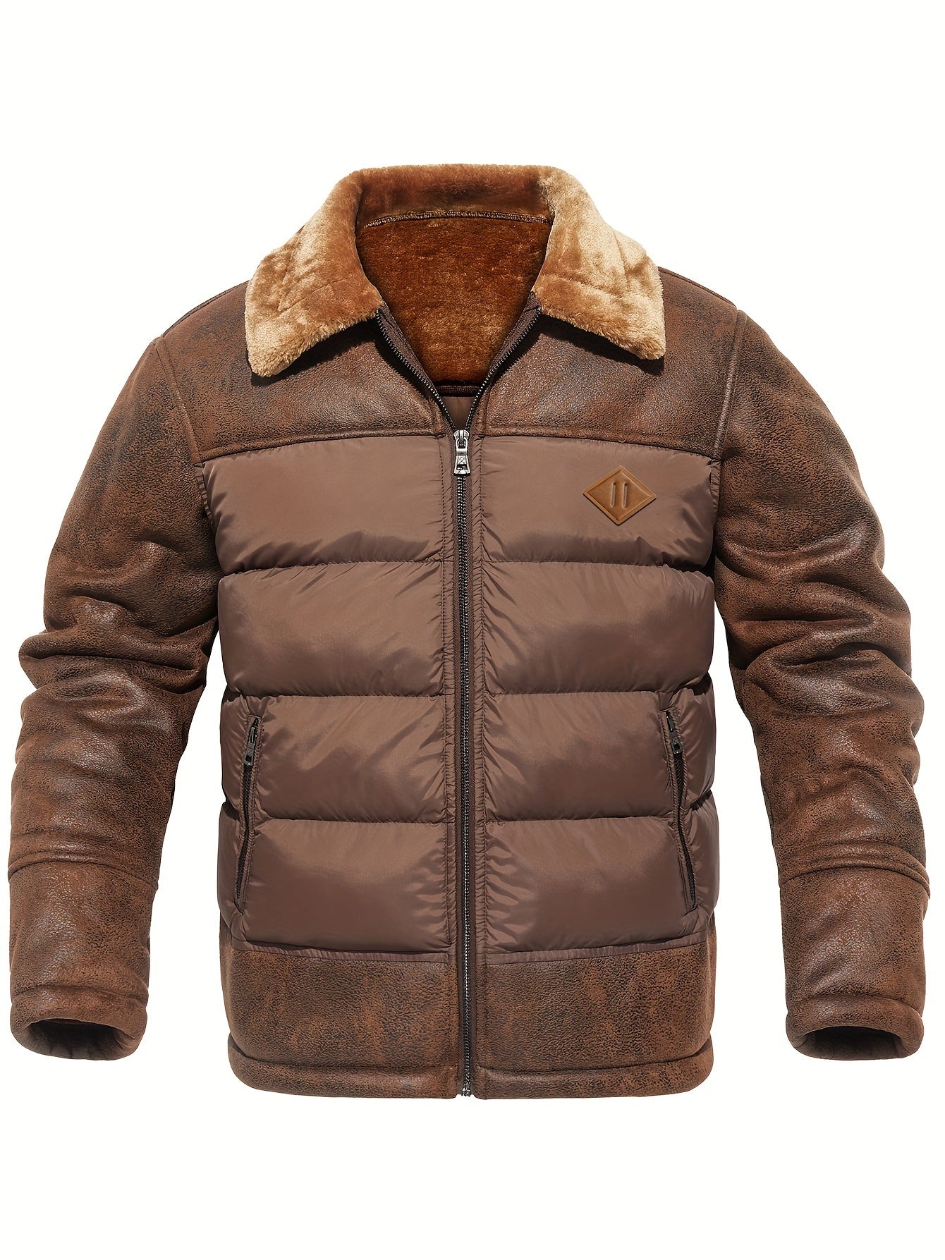 Veste d'Hiver Chaude en Polaire avec Poches pour Hommes