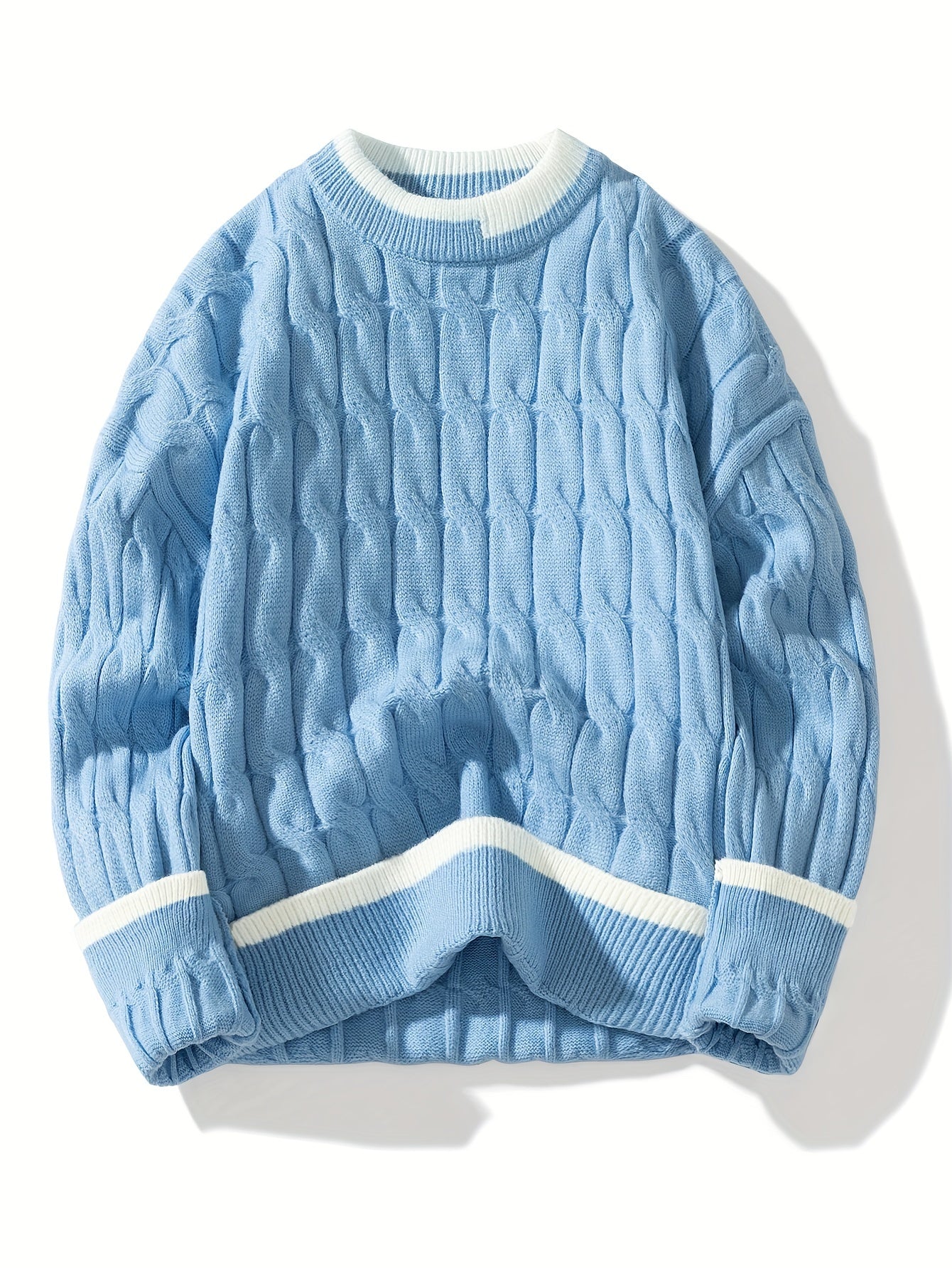 Pull décontracté à col ras du cou pour hommes